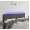 Image de Hoofdbord LED 144x5x78/88 cm fluweel donkergrijs3121801