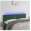 Image de Hoofdbord LED 144x5x78/88 cm fluweel donkergroen3121803