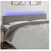 Image de Hoofdbord LED 160x5x78/88 cm fluweel lichtgrijs3121806