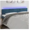 Image de Hoofdbord LED 180x5x78/88 cm fluweel donkerblauw3121816