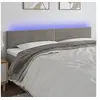 Image de Hoofdbord LED 200x5x78/88 cm fluweel lichtgrijs3121818