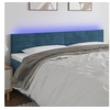 Image de Hoofdbord LED 200x5x78/88 cm fluweel donkerblauw3121822