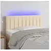 Image de Hoofdbord LED 90x5x78/88 cm stof cràmekleurig3121837