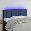 Image de Hoofdbord LED 90x5x78/88 cm stof blauw3121838