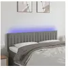 Image de Hoofdbord LED 144x5x78/88 cm stof donkergrijs3121849