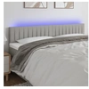 Image de Hoofdbord LED 160x5x78/88 cm stof lichtgrijs3121856