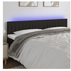 Image de Hoofdbord LED 160x5x78/88 cm stof zwart3121858