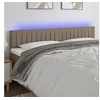 Image de Hoofdbord LED 200x5x78/88 cm stof taupe3121876