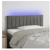 Image de Hoofdbord LED 80x5x78/88 cm fluweel lichtgrijs3121880