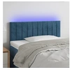 Image de Hoofdbord LED 90x5x78/88 cm fluweel donkerblauw3121890