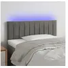 Image de Hoofdbord LED 100x5x78/88 cm fluweel lichtgrijs3121892