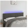 Image de Hoofdbord LED 144x5x78/88 cm fluweel donkergrijs3121899