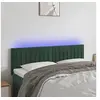 Image de Hoofdbord LED 144x5x78/88 cm fluweel donkergroen3121901