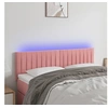 Image de Hoofdbord LED 144x5x78/88 cm fluweel roze3121903