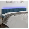 Image de Hoofdbord LED 160x5x78/88 cm fluweel donkerblauw3121908