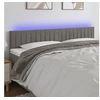 Image de Hoofdbord LED 200x5x78/88 cm fluweel lichtgrijs3121916