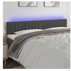 Image de Hoofdbord LED 200x5x78/88 cm fluweel donkergrijs3121917