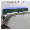 Image de Hoofdbord LED 200x5x78/88 cm fluweel donkergroen3121919