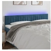 Image de Hoofdbord LED 200x5x78/88 cm fluweel donkerblauw3121920
