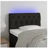 Image de Hoofdbord LED 80x7x78/88 cm stof zwart3121924