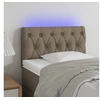 Image de Hoofdbord LED 80x7x78/88 cm stof taupe3121926