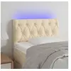 Image de Hoofdbord LED 80x7x78/88 cm stof cràmekleurig3121927