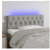 Image de Tête de lit à LED Gris clair 90x7x78 88 cm Tissu