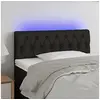 Image de Hoofdbord LED 100x7x78/88 cm stof zwart3121940