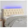 Image de Hoofdbord LED 100x7x78/88 cm stof cràmekleurig3121943