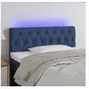Image de Hoofdbord LED 100x7x78/88 cm stof blauw3121944