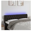 Image de Hoofdbord LED 144x7x78/88 cm stof zwart3121948