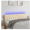 Image de Hoofdbord LED 144x7x78/88 cm stof cràmekleurig3121951