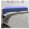 Image de Hoofdbord LED 180x7x78/88 cm stof blauw3121968