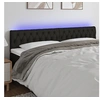 Image de Hoofdbord LED 200x7x78/88 cm stof zwart3121972