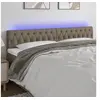 Image de Hoofdbord LED 200x7x78/88 cm stof taupe3121974