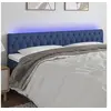 Image de Hoofdbord LED 200x7x78/88 cm stof blauw3121976