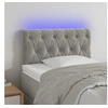 Image de Hoofdbord LED 80x7x78/88 cm fluweel lichtgrijs3121978