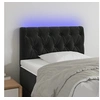 Image de Hoofdbord LED 80x7x78/88 cm fluweel zwart3121980