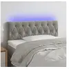 Image de Hoofdbord LED 90x7x78/88 cm fluweel lichtgrijs3121984