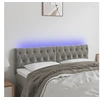 Image de Hoofdbord LED 144x7x78/88 cm fluweel lichtgrijs3121996