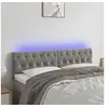 Image de Hoofdbord LED 160x7x78/88 cm fluweel lichtgrijs3122002