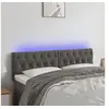 Image de Tête de lit à LED Gris foncé 160x7x78 88 cm Velours