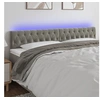 Image de Hoofdbord LED 180x7x78/88 cm fluweel lichtgrijs3122008