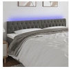 Image de Hoofdbord LED 180x7x78/88 cm fluweel donkergrijs3122009