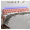 Image de Hoofdbord LED 180x7x78/88 cm fluweel roze3122013