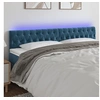 Image de Hoofdbord LED 200x7x78/88 cm fluweel donkerblauw3122018