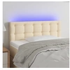 Image de Hoofdbord LED 80x5x78/88 cm stof cràmekleurig3122025