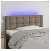 Image de Hoofdbord LED 90x5x78/88 cm stof taupe3122032