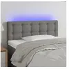Image de Hoofdbord LED 100x5x78/88 cm stof donkergrijs3122037