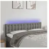 Image de Hoofdbord LED 144x5x78/88 cm stof donkergrijs3122045